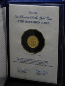 1980 British Virgin Islands $100 Gold Coin