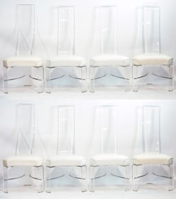 (8) Lucite Dining Chairs