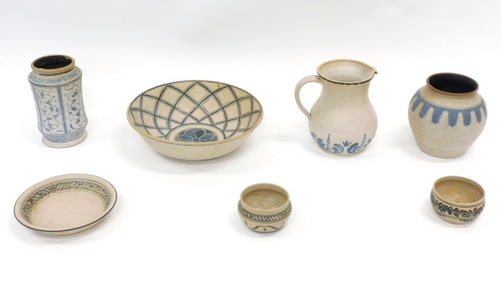 (7) Pieces Anne (Pete) Baker Pottery Pieces