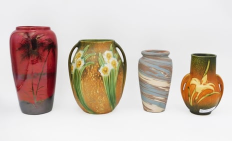 (4) Pieces of Art Pottery