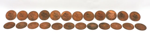 (24) Roundel Plaques After Frederic Remington