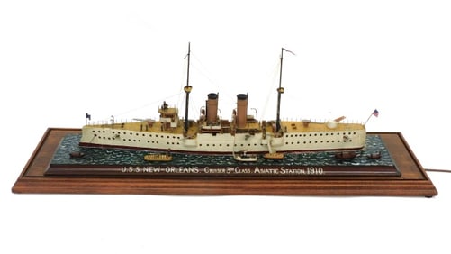 Cased Ship Model of USS NEW ORLEANS