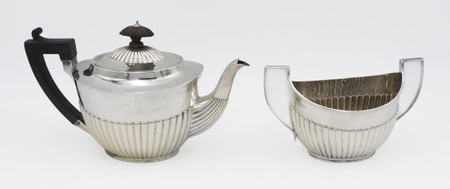 Sterling Silver Tea Pot and Matching Sugar Bowl