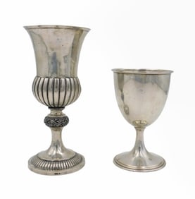(2) Silver Goblets