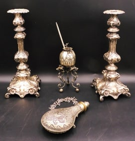 (4) Pieces Spanish Colonial Silver Plate