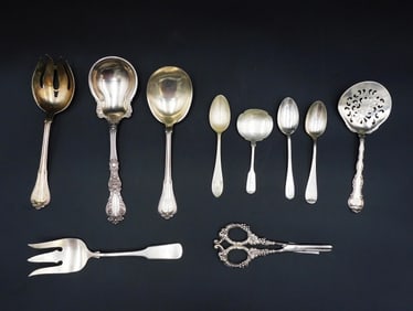 (10) Miscellaneous Silver Serving Items