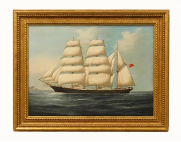 Chinese Export Painting of ASTORIA off Hong Kong