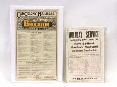 (2) Railroad Broadsides
