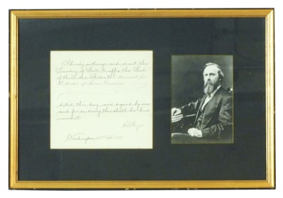 President Rutherford B. Hayes Signed Letters