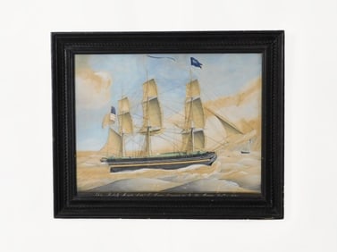 Watercolor of ship ROBERT MORRIS