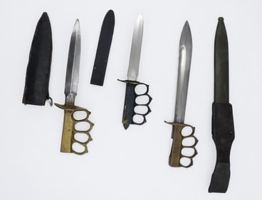 (3) WWI Style Trench Knives