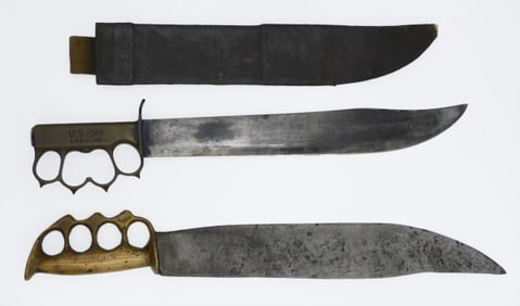 (2) Unusual WWI Trench Swords