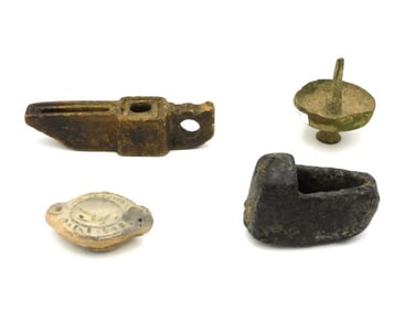 (4) Ancient Oil Lamps
