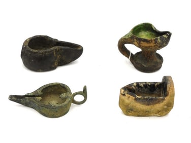 (4) Ancient Oil Lamps