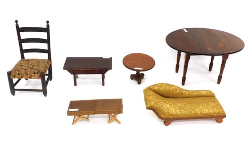 (6) Pieces Doll Furniture