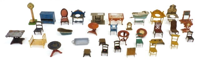 Collection of Miniature Dollhouse Furniture