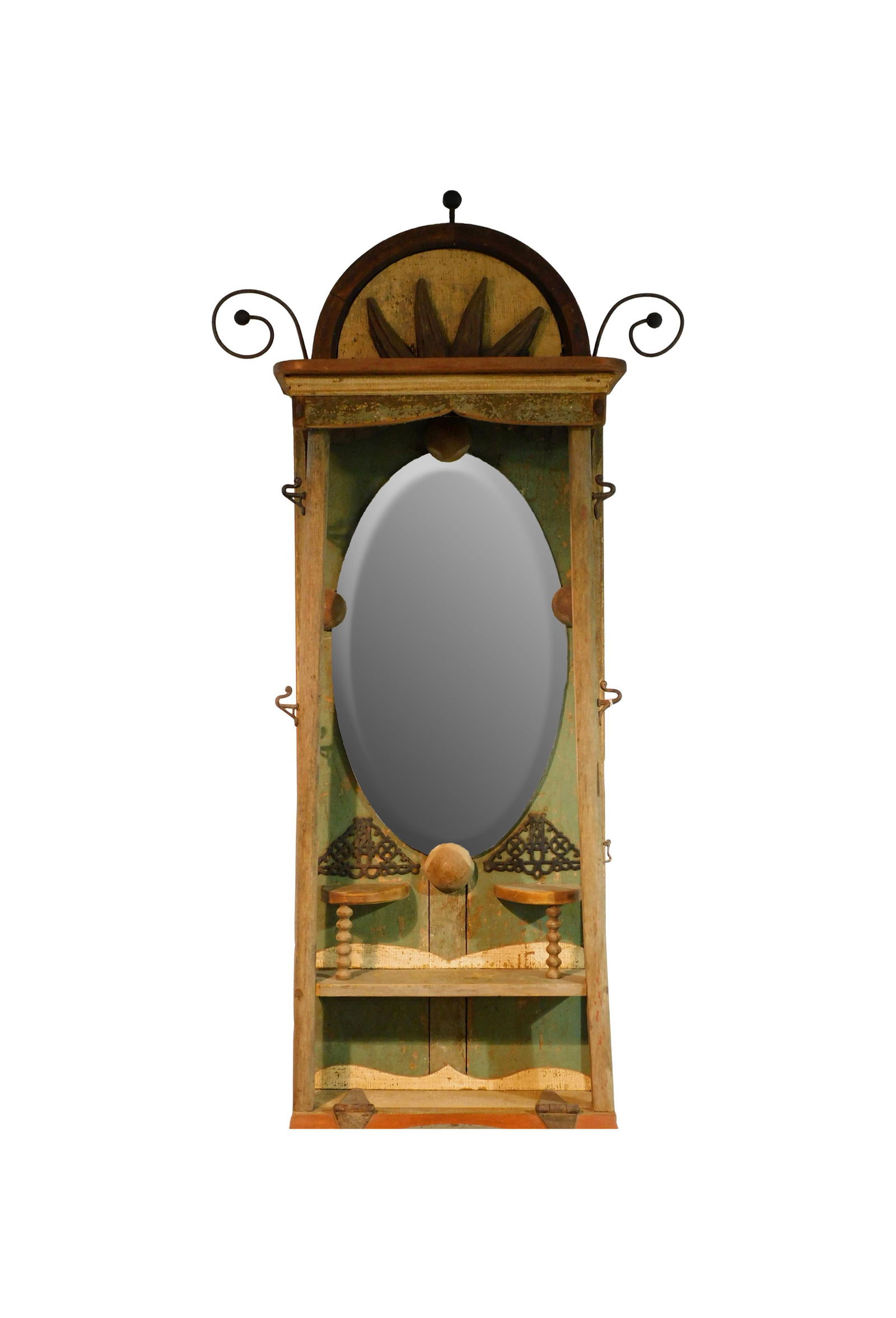 Folk Art Hall Tree - 3