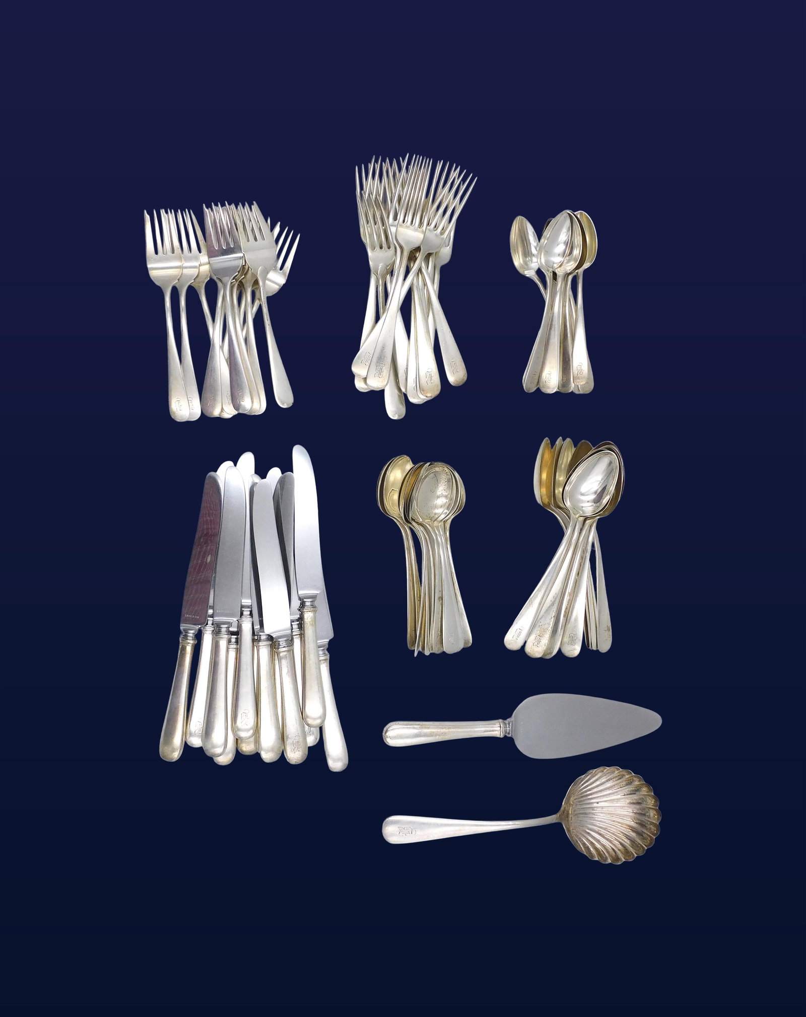 Sterling Silver Flatware Set for Twelve - 3