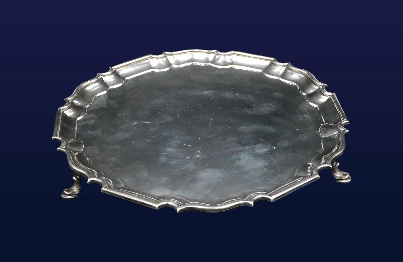 Sterling Silver Footed Platter - 2