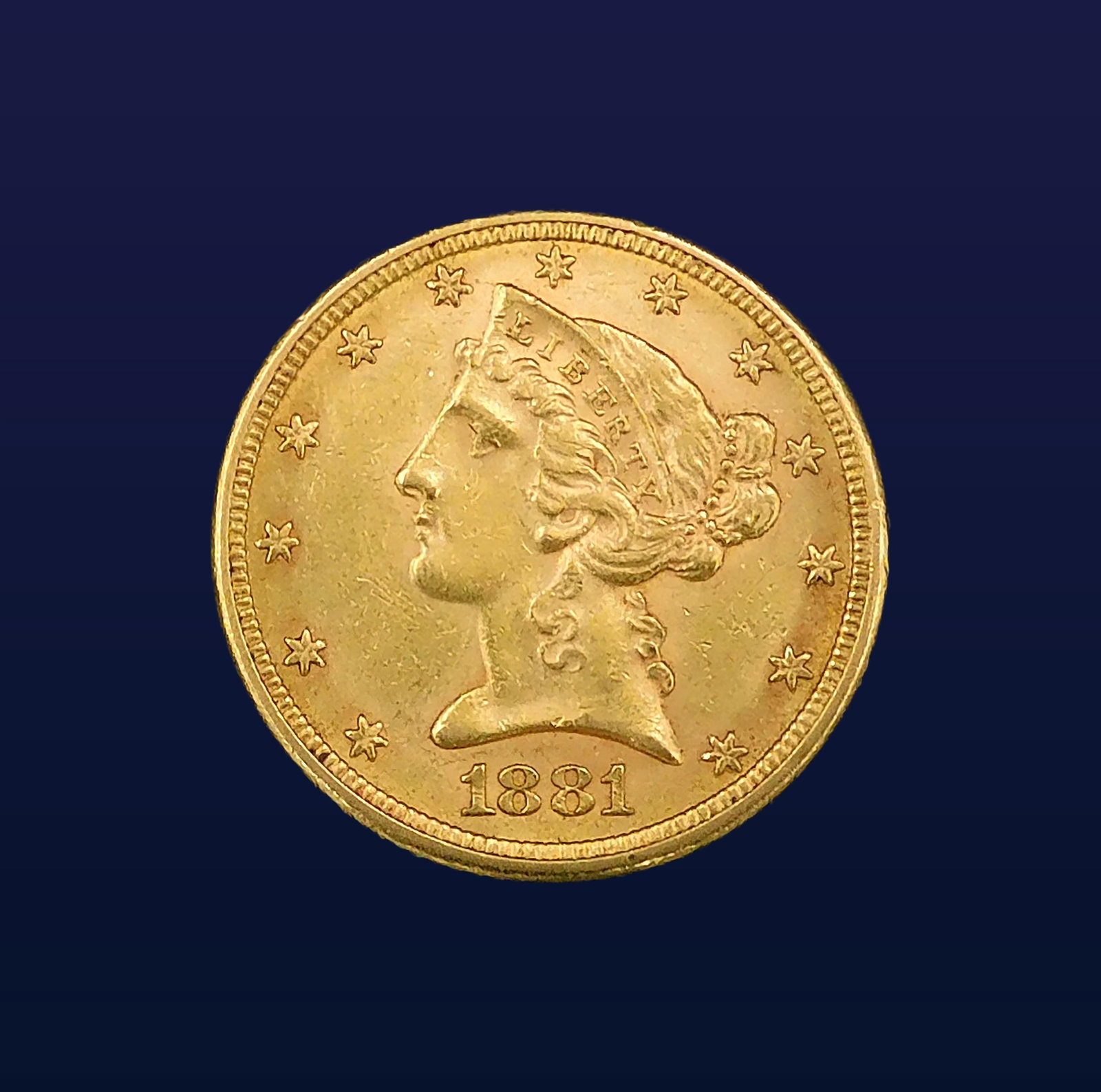 U.S. 1881 $5 Gold Coin (1 of 2)