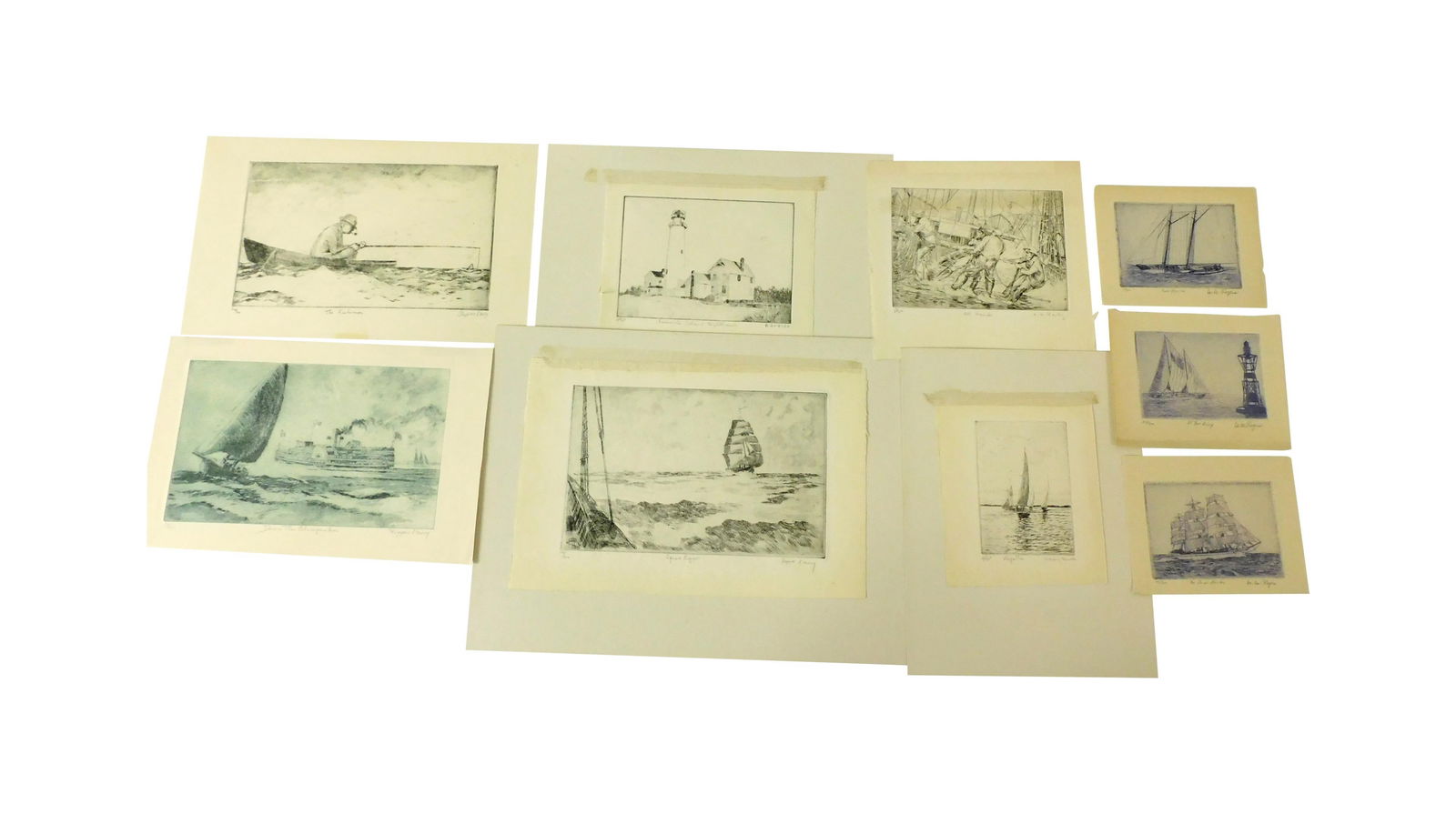(12) Assorted Nautical Themed Etchings - 2
