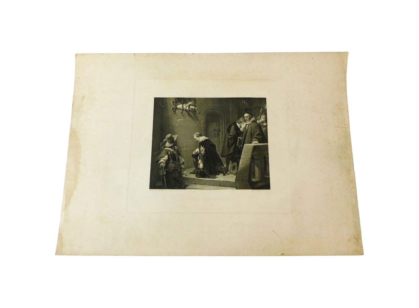 (4) Steel Engravings and (1) Lithograph: To include: (A) Luigi Calamatta after Guide Reni. Titled: "La Cenci". 1857. Plate size: 17 3/4" high x 14 1/4" wide. Sheet size: 28" high x 19 1/2" wide. (B) Luigi Calamatta after Leonardo Da