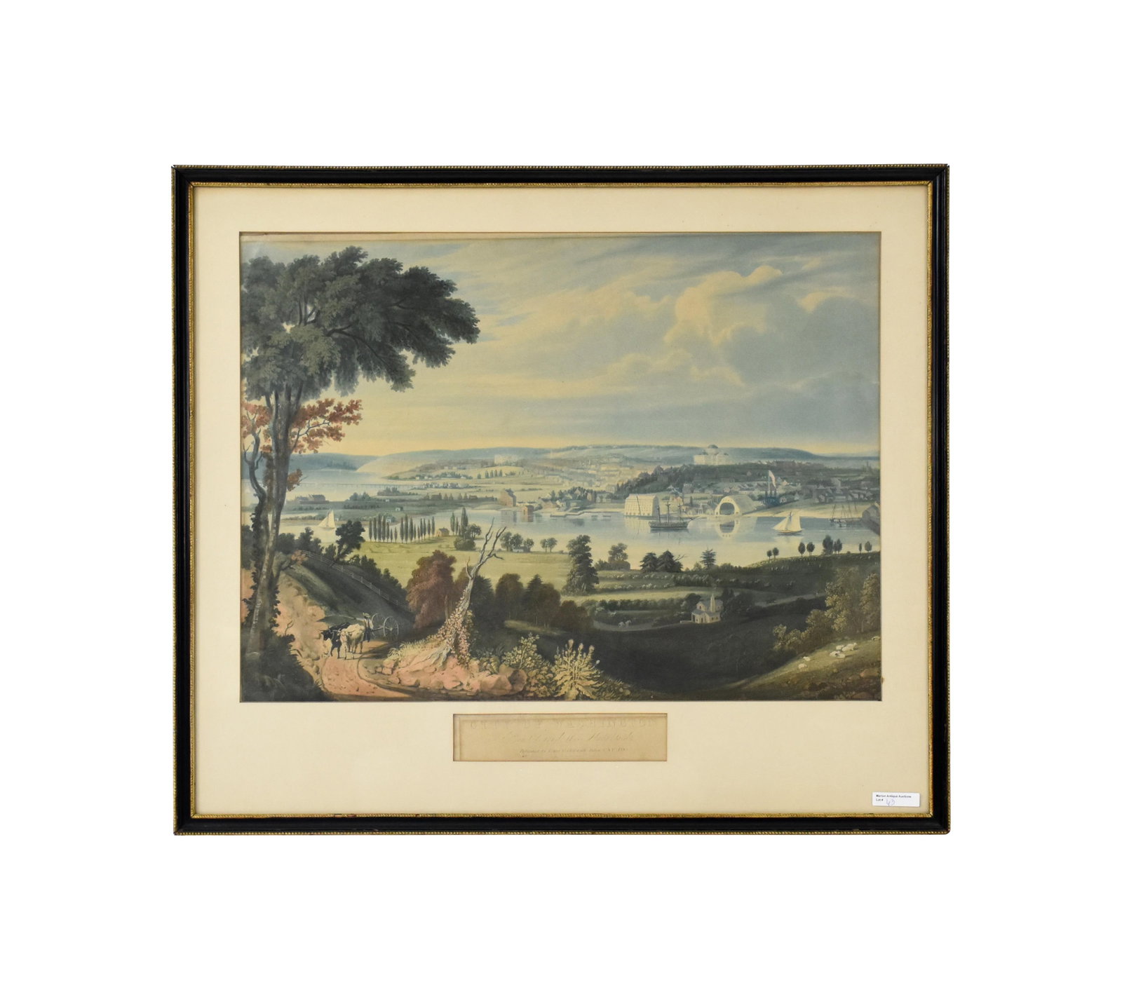 A Rare City of Washington, D.C. Colored Engraving (1 of 3)
