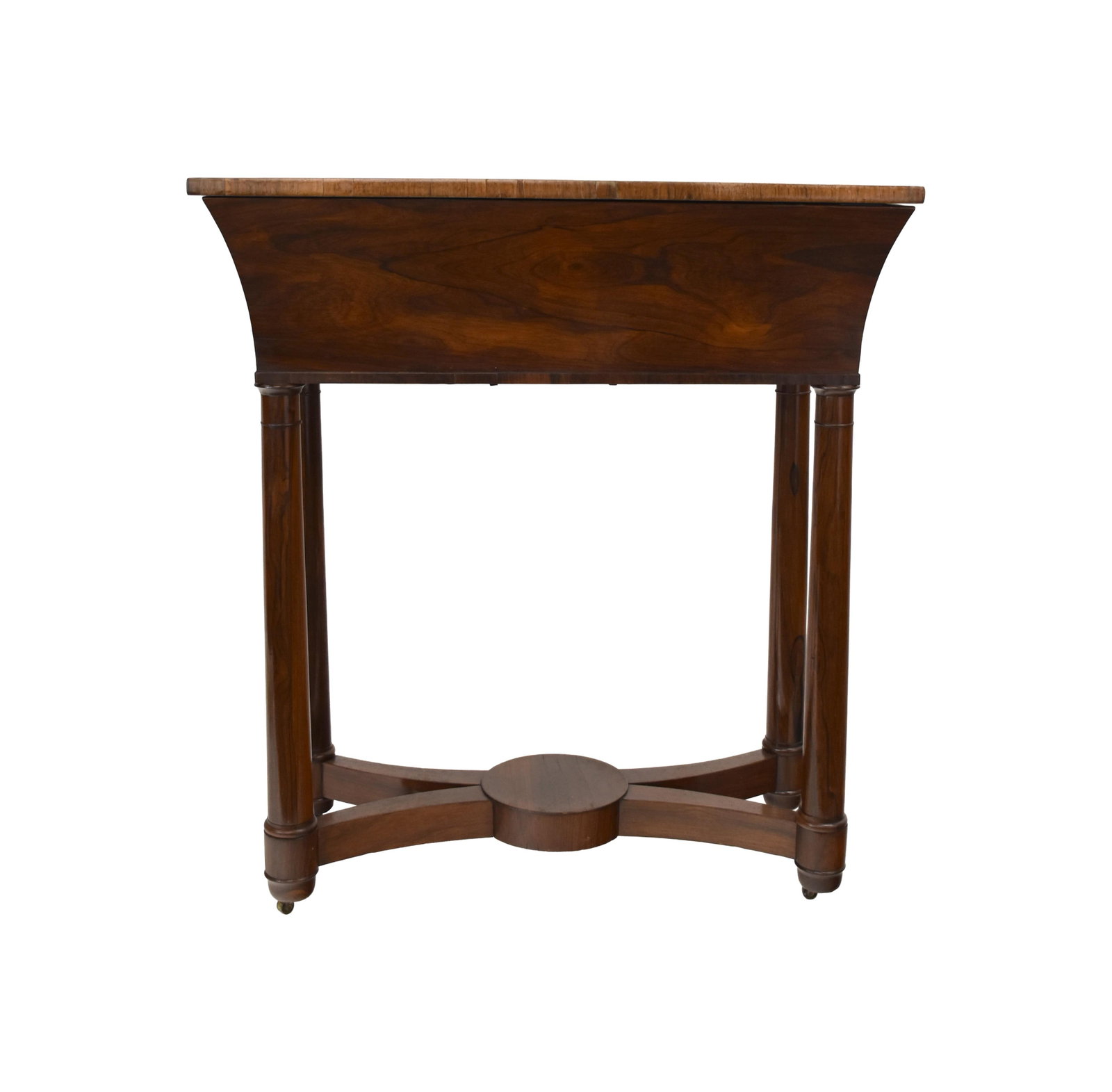Regency Rosewood Planter: 19th C. Lead liner. With cover. 32 1/2" high x 30 1/2" wide x 15" deep. Provenance: Estate of Alfred J. Walker, legendary art dealer and collector. Founder of Walker-Cunningham Fine Art.Good