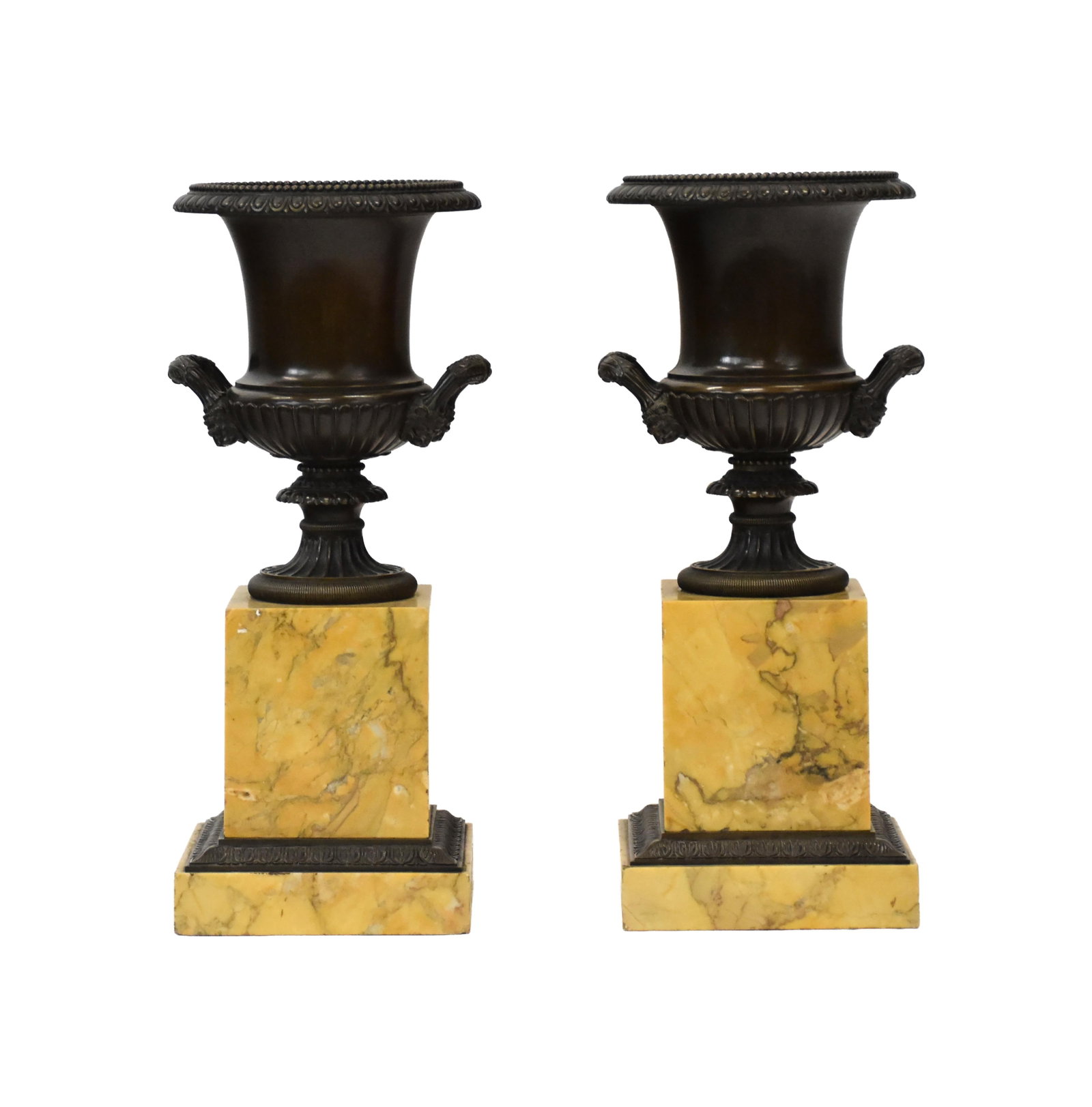 Pair of Bronze Classical Urns (1 of 3)
