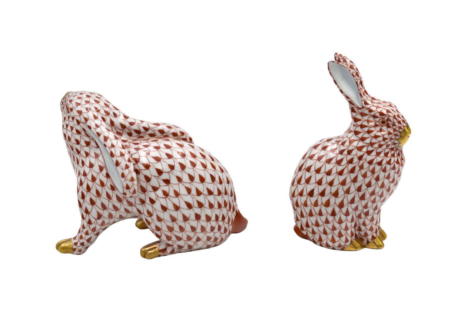 Two Herend Porcelain Bunnies - 2