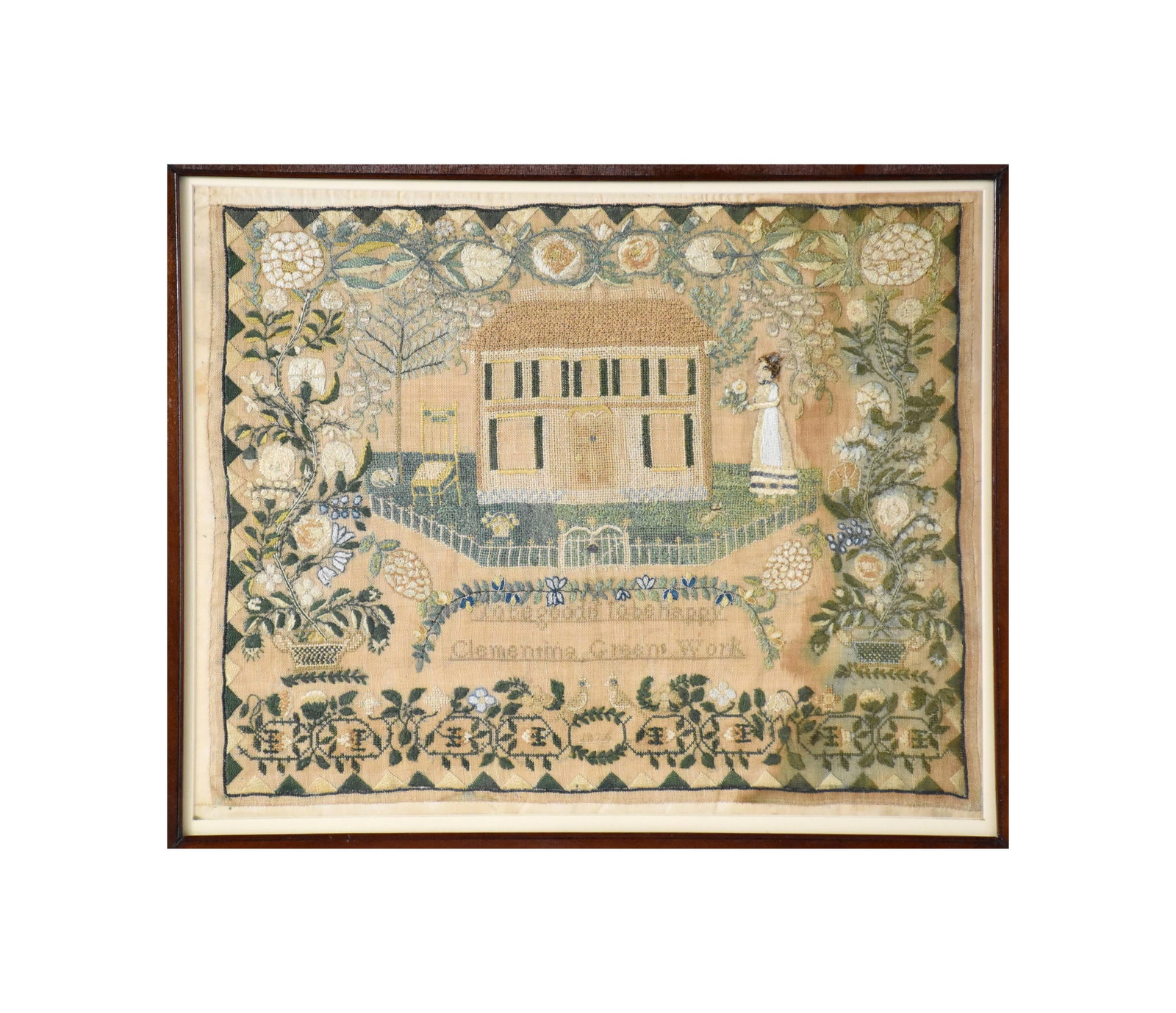 Important Needlework Sampler by Clementina Green - 2