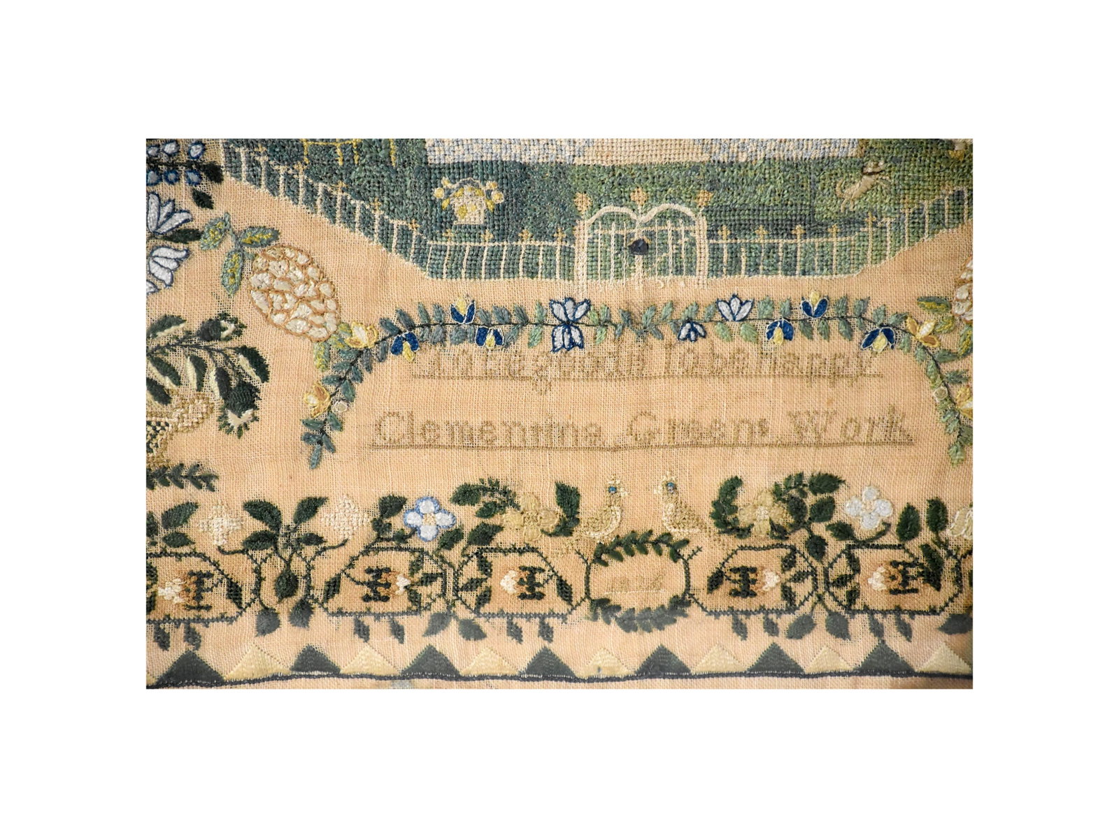 Important Needlework Sampler by Clementina Green - 3