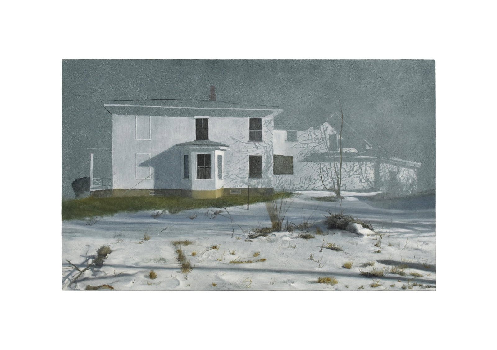 Tamalin Baumgarten Painting: (American/Washington, b. 1986). Oil on wooden panel. "Vermont Snow Scene". Signed and dated 2017 on verso. Sight size: 10" high x 16" wide. Provenance: Estate of Alfred J. Walker, legendary art dealer