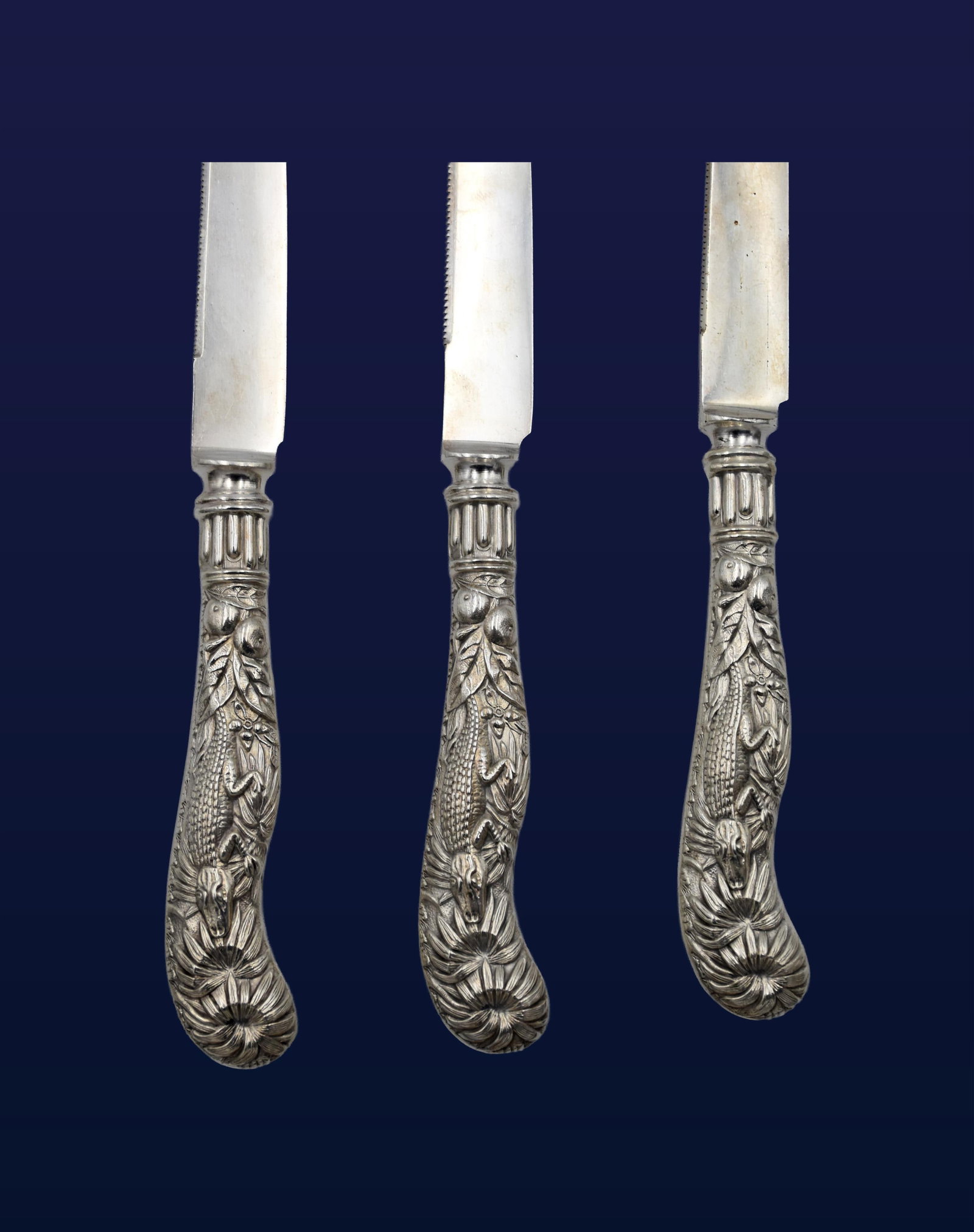 (6) Sterling Silver Fruit Knives - 2