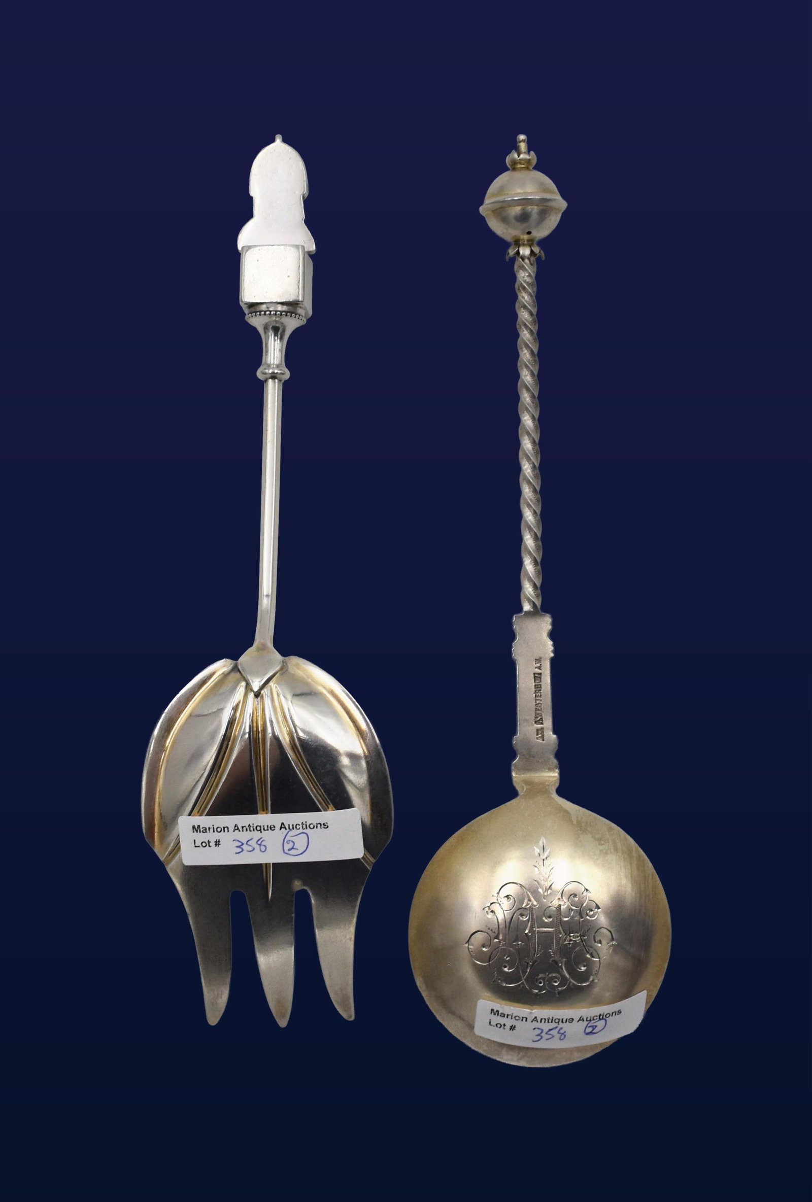 (2) Sterling Silver Serving Pieces - 2