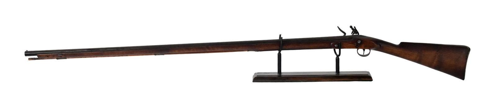 Flint Lock Musket: 18th/19th C. Marked T. Ketland & Company, London. Walnut stock. Brass trigger guard and brass tipped ramrod. 61 1/2" long. Working condition. Old original finish. IMPORTANT- Please note: all items are