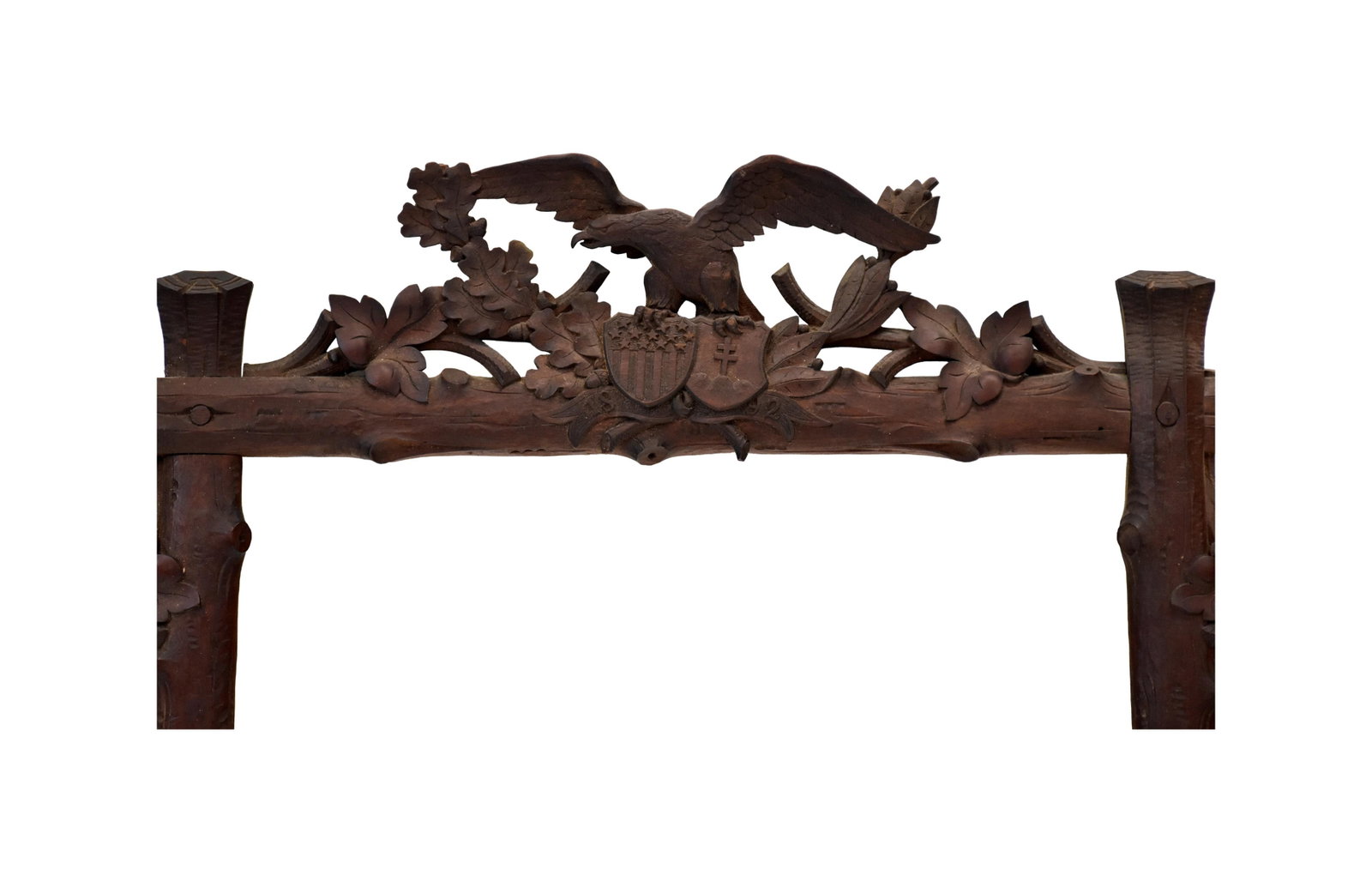 Carved Folk Art Eagle Frame - 2