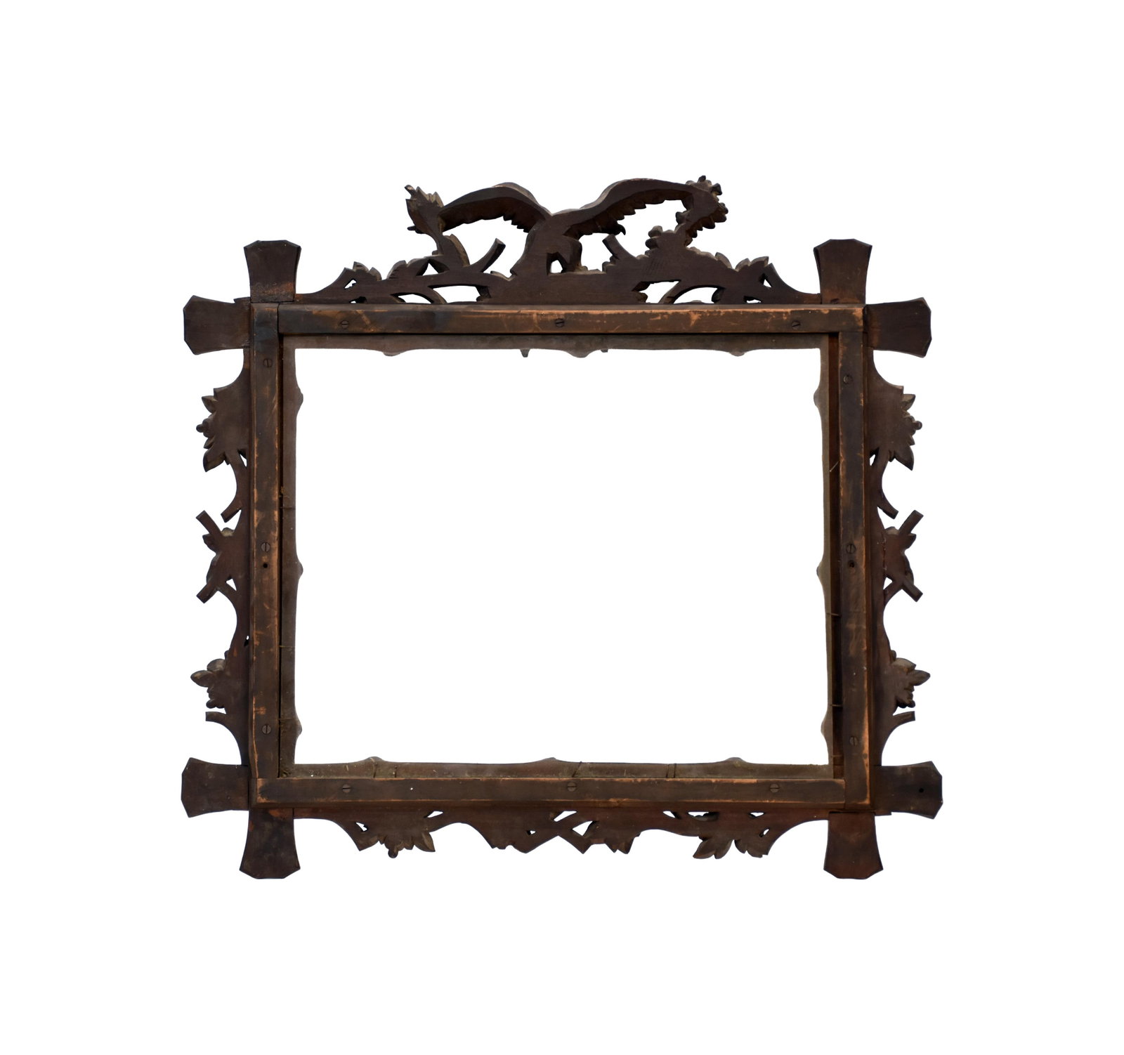 Carved Folk Art Eagle Frame - 3
