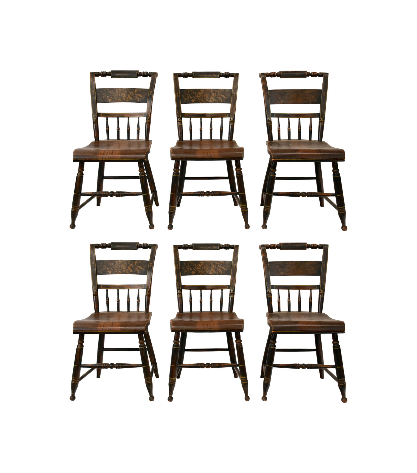 (6) Hitchcock Pillow Back Side Chairs (1 of 2)