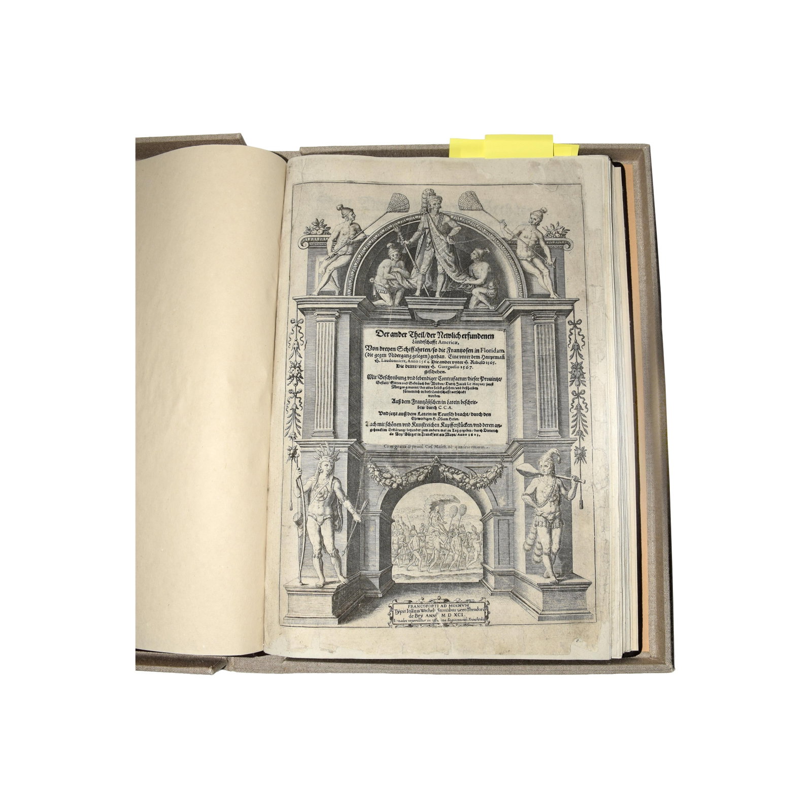 Rare Book: Theodor de Bry, Florida & Timucua, 1603: Theodor de Bry (1528-1598), after Jacques le Moyne de Morgues (ca. 1533-1588). Der Ander Theil der Newlich erfundenen Landtschafft Americae... Frankfurt am Main: Johann Theodor de Bry, 1603. German
