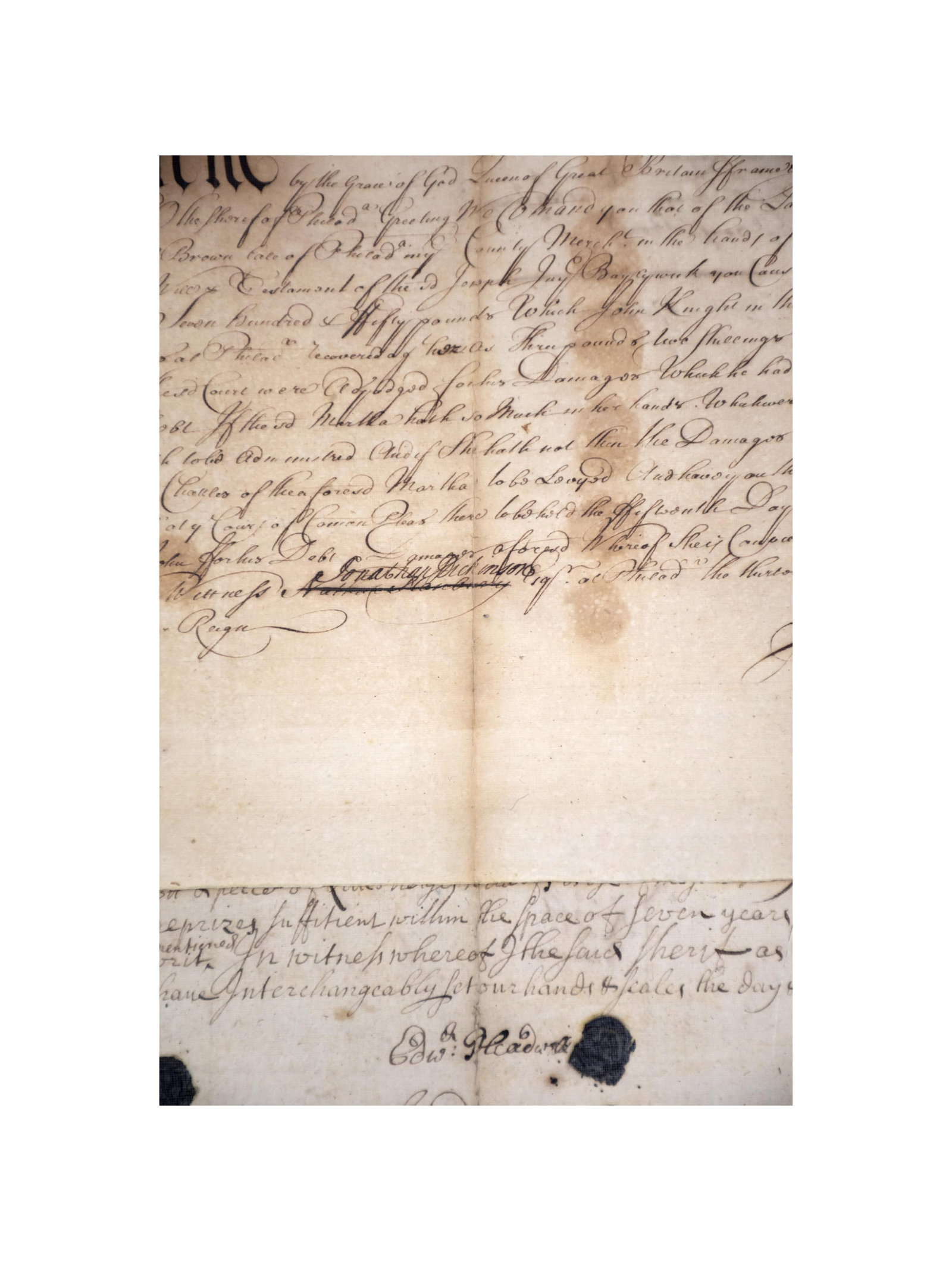 Jonathan Dickinson Rare Book & Document - 2