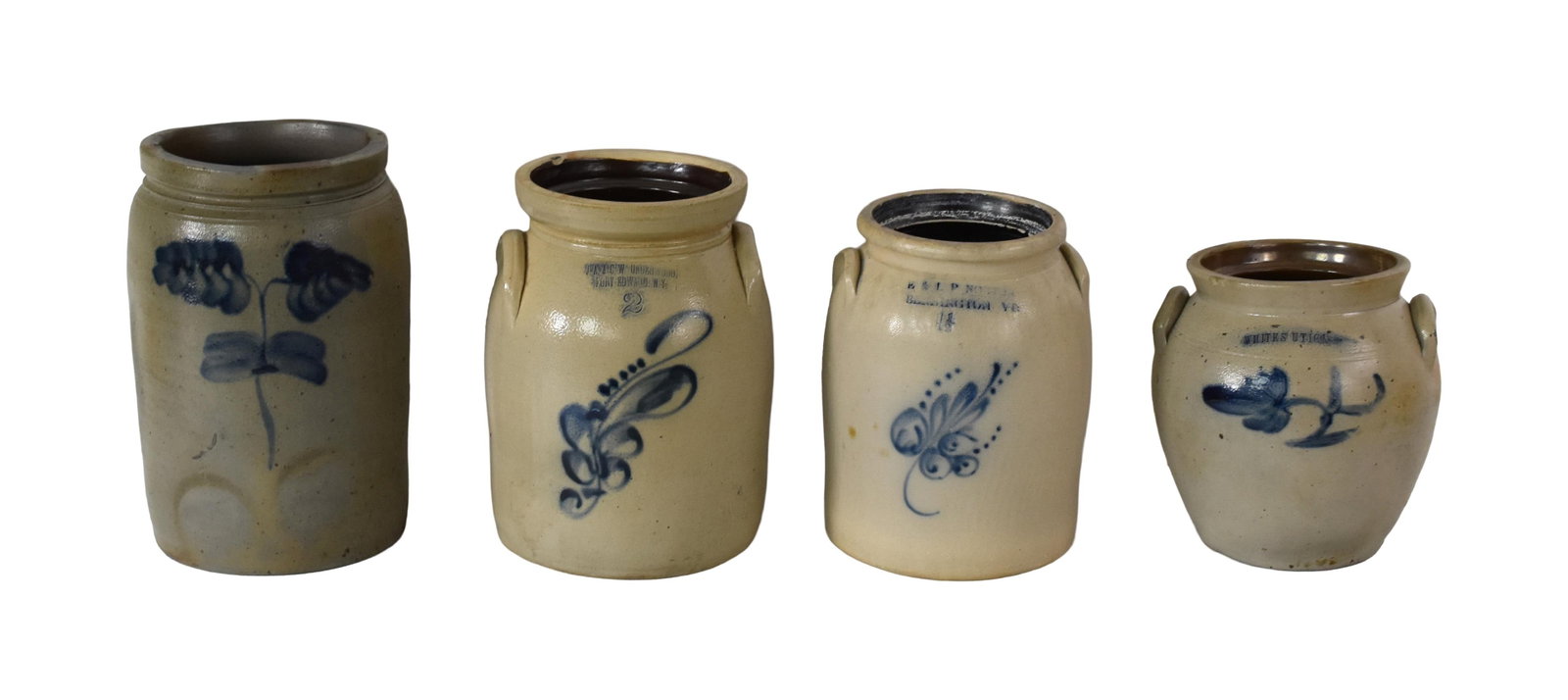 (4) Stoneware Handled Crocks (1 of 2)