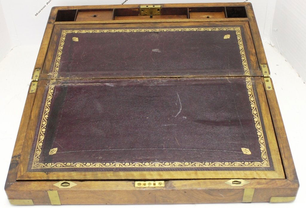 EARLY 19TH CENTURY CAMPHOR WOOD CAPTAINS DESK, (1 of 2)