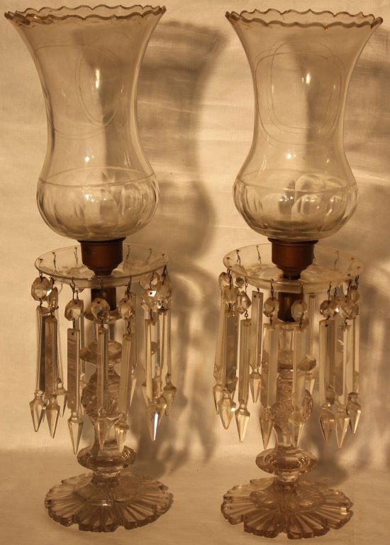 PAIR OF 19TH CENTURY ENGLISH OR IRISH CUT GLASS (1 of 2)