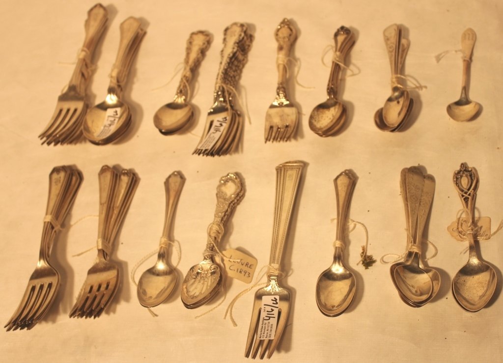 LOT OF 66 PIECES OF STERLING SILVER FLATWARE (1 of 5)