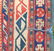 EARLY 20TH C CAUCASIAN SCATTER RUG, RED, BLUE, - 2
