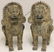 PAIR OF ASIAN GILT BRONZE FOO DOGS, POSSIBLY 19TH