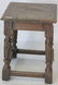 17TH C ENGLISH OAK JOINT STOOL, STRETCHER BASE,