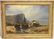 19TH C OIL PAINTING ON CANVAS, COASTAL SCENE WITH