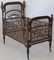 LATE 19TH C AMERICAN WICKER CHILD'S BED, HEYWOOD